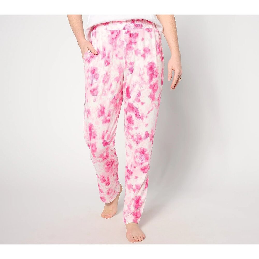 BumbleBella by Jill Martin Dreamy Jersey Paperbag Waist Pants Size Medium Pink